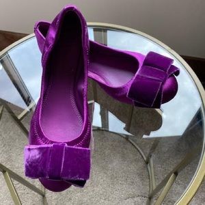 Tory Burch - NBW Purple Satin Ballet Flats
